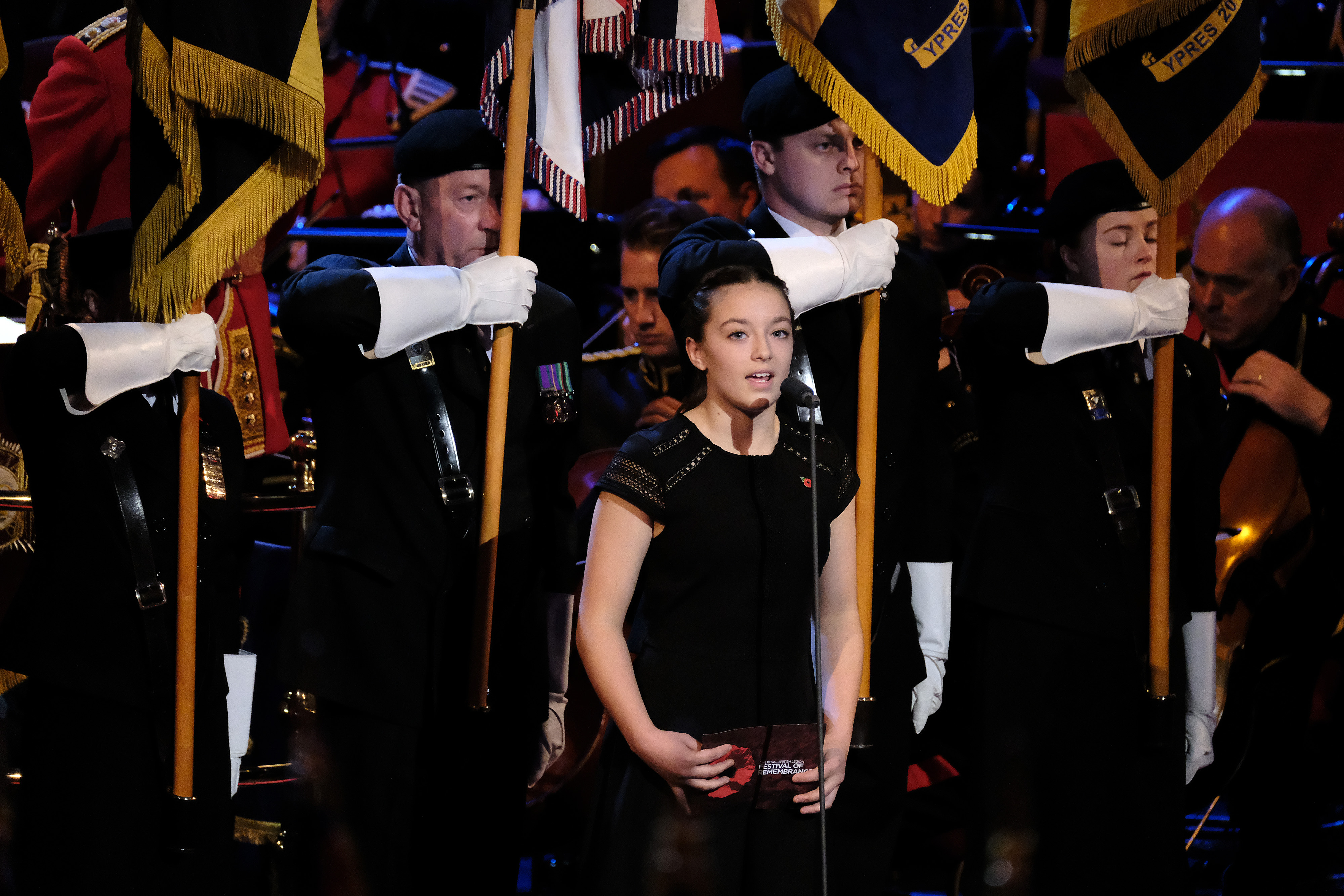 Kings Norton Girls’ School Student recites poem at Festival of Remembrance